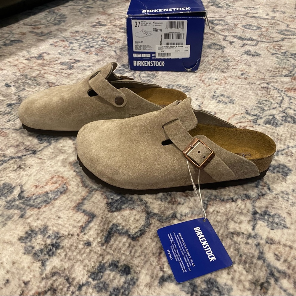 Birkenstock - Boston Soft Footbed (Suede Leather) size 37